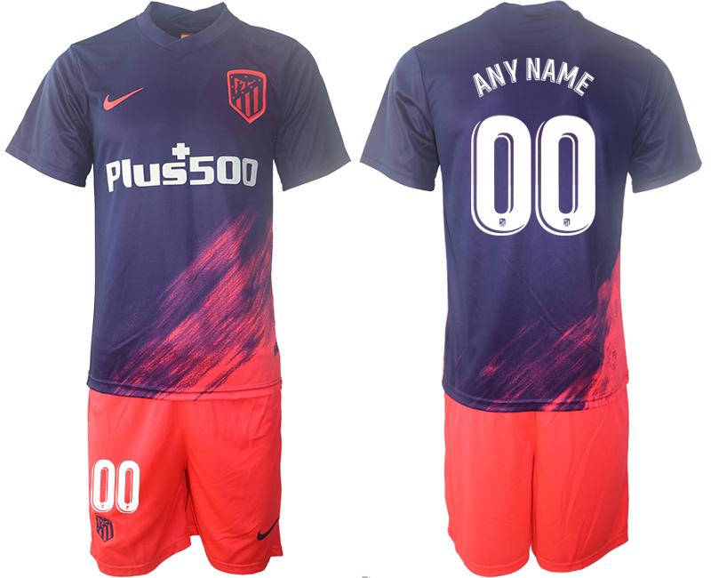Men 2021-2022 Club Atletico Madrid away purple customized Soccer Jersey